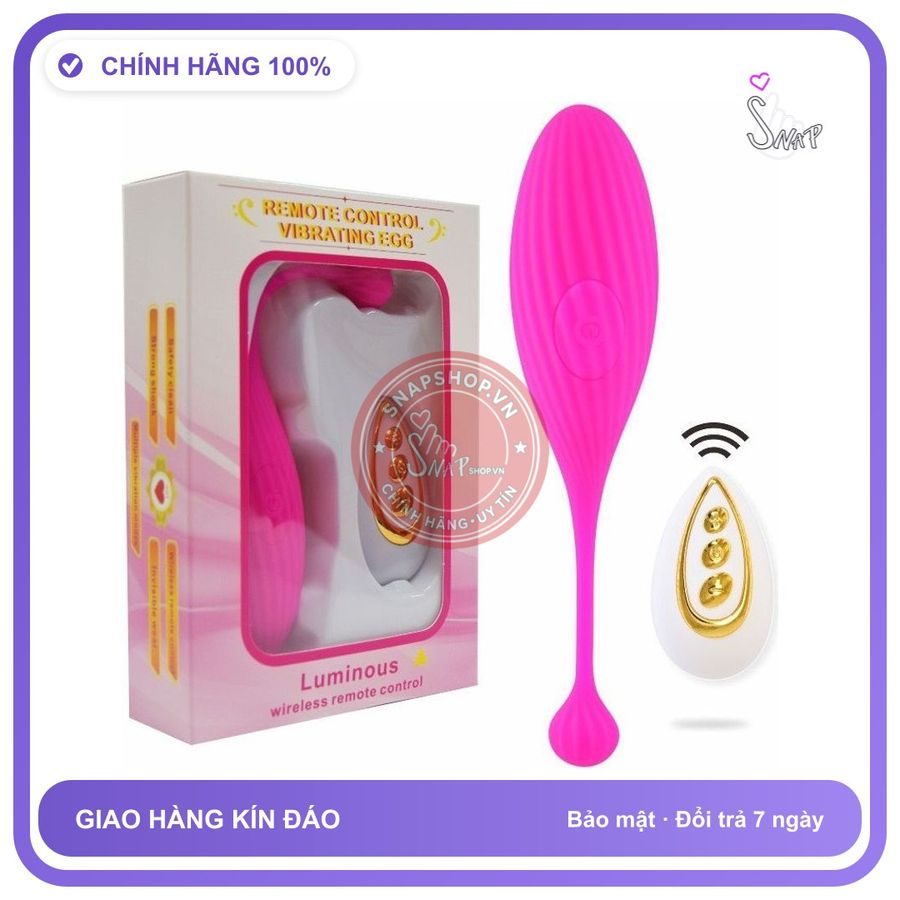 Trứng Rung Cá Heo Sọc Điều Khiển Từ Xa chính hãng - chống nước, silicone y tế, chất liệu an toàn cho da - giao hàng che tên kín đáo