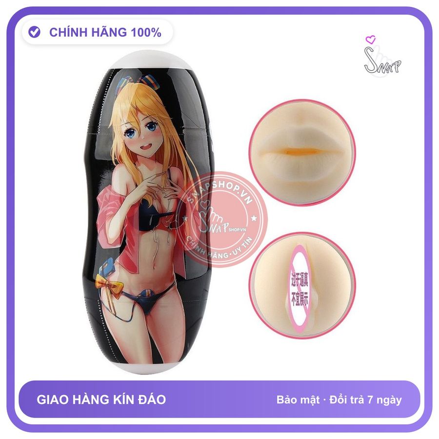 Cốc Âm Đạo 2 Đầu Anime chính hãng - sạc USB, chất liệu an toàn cho da, dễ vệ sinh - giao hàng che tên kín đáo