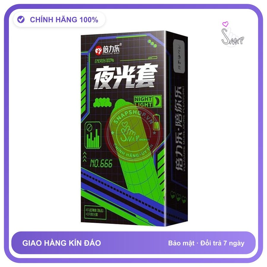 Bao Cao Su Huỳnh Quang Phát Sáng Hộp 7 Cái chính hãng - ôm sát cảm giác thật, chất liệu latex an toàn, hàng nhập khẩu - giao hàng che tên kín đáo