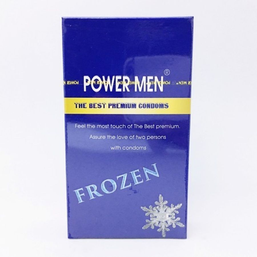 Bao cao su có gân gai hương bạc hà Power Men Frozen -12s [Mã CK-SP915911-02]