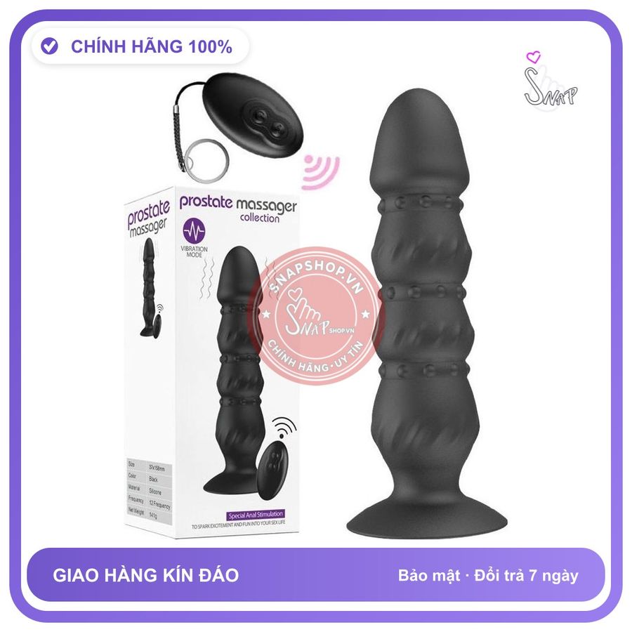 Trứng Rung Đen Prostate Điều Khiển Từ Xa chính hãng - 10 chế độ rung, sạc USB, chống nước - giao hàng che tên kín đáo