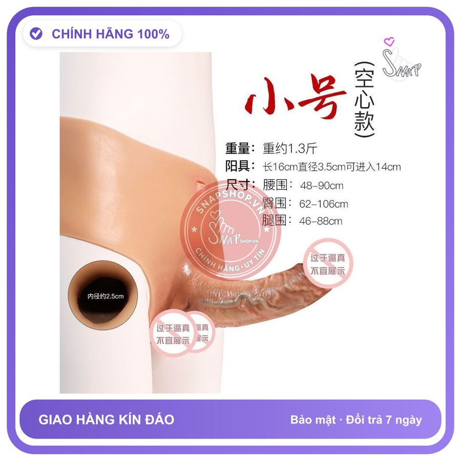 Quần Đeo Dương Vật Rỗng Cao Cấp chính hãng - silicone cao cấp, chất liệu an toàn cho da, dễ vệ sinh - giao hàng che tên kín đáo