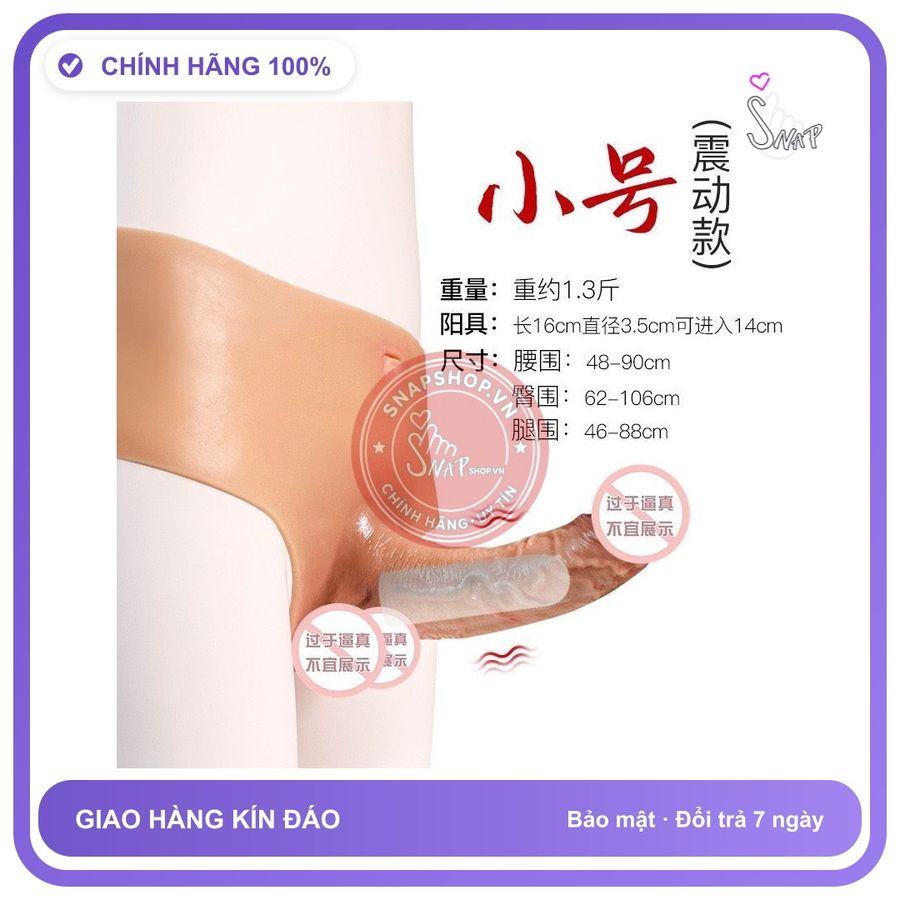 Quần Đeo Dương Vật Rung Cao Cấp chính hãng - silicone cao cấp, chất liệu an toàn cho da, dễ vệ sinh - giao hàng che tên kín đáo