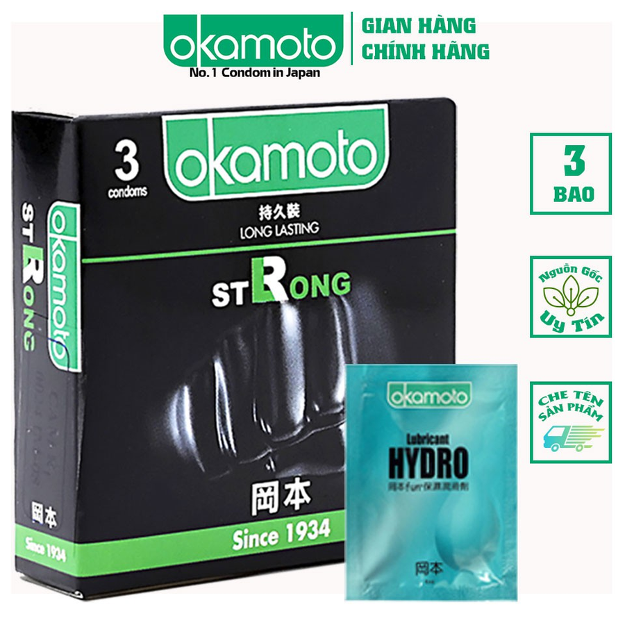 Bao Cao Su Thủ Lĩnh Bóng Đêm Okamoto Strong Giúp Kéo Dài Thời Gian Yêu [Mã CK-SP921177-03]