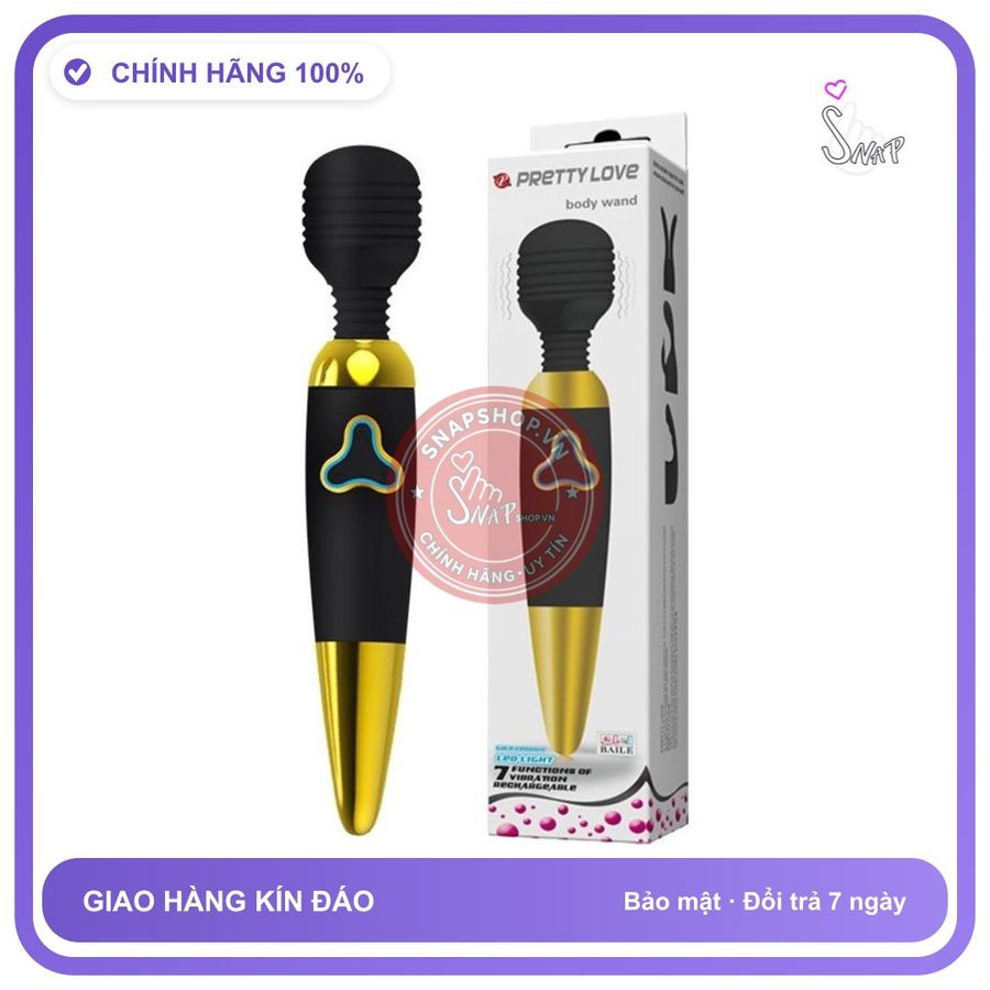 Chày Rung Massage Prettylove Body Wand chính hãng - sạc USB, silicone mềm mại, chất liệu an toàn cho da - giao hàng che tên kín đáo