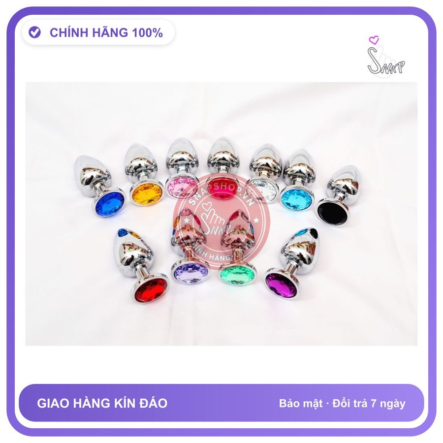 Phích Cắm Hậu Môn Inox Đủ Size chính hãng - chất liệu an toàn cho da, dễ vệ sinh, êm ái khi dùng - giao hàng che tên kín đáo
