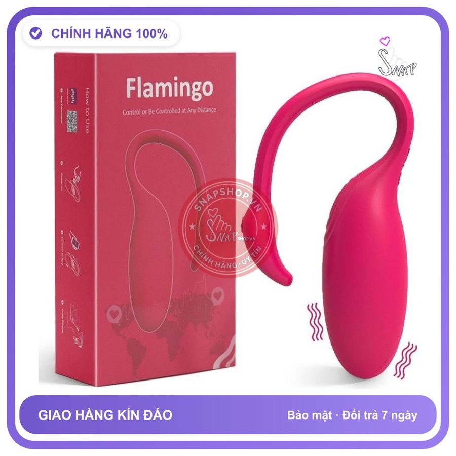 Trứng Rung Flamingo Điều Khiển Qua Đt chính hãng - sạc usb, điều khiển từ xa, chống nước - giao hàng che tên kín đáo