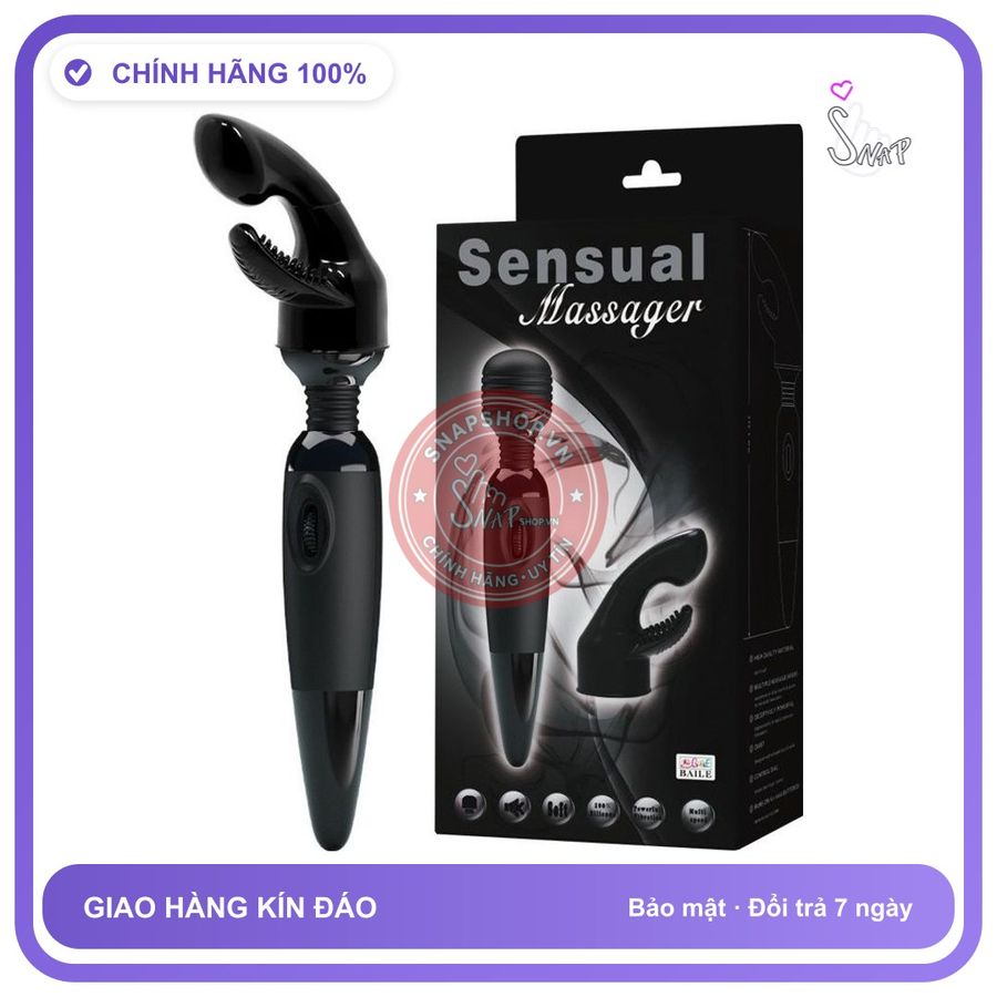 Chày Rung Massage Sensual (Baile) chính hãng - silicone mềm mại, chất liệu an toàn cho da, dễ vệ sinh - giao hàng che tên kín đáo