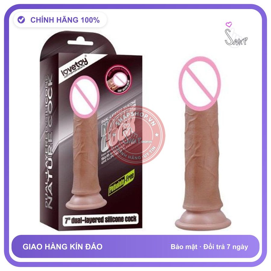 Dương Vật Đóng Lovetoy Thẳng không Rung chính hãng - đế hít tường, silicone y tế, chất liệu an toàn cho da - giao hàng che tên kín đáo