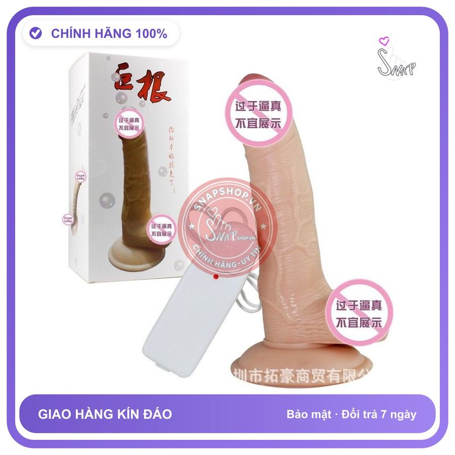 Dương Vật Đóng Thường Rung Ngoáy chính hãng - đế hít tường, silicone mềm mại, chất liệu an toàn cho da - giao hàng che tên kín đáo