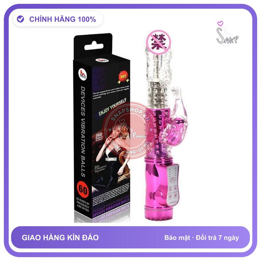 Dương Vật 4 Bin Rung Ngoáy chính hãng - 6 tốc độ rung, sạc USB, silicone cao cấp - giao hàng che tên kín đáo