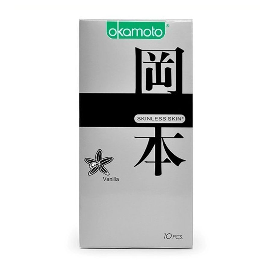 Bao cao su mùi thơm vani Okamoto Vanilla Nhật Bản -10s [Mã CK-SP932001-04]