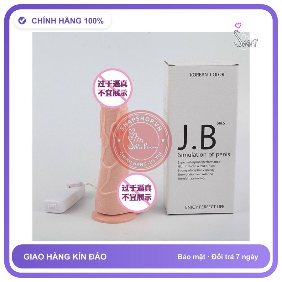 Dương Vật Đóng Jb Ngoáy chính hãng - đế hít tường, silicone mềm mại, chất liệu an toàn cho da - giao hàng che tên kín đáo
