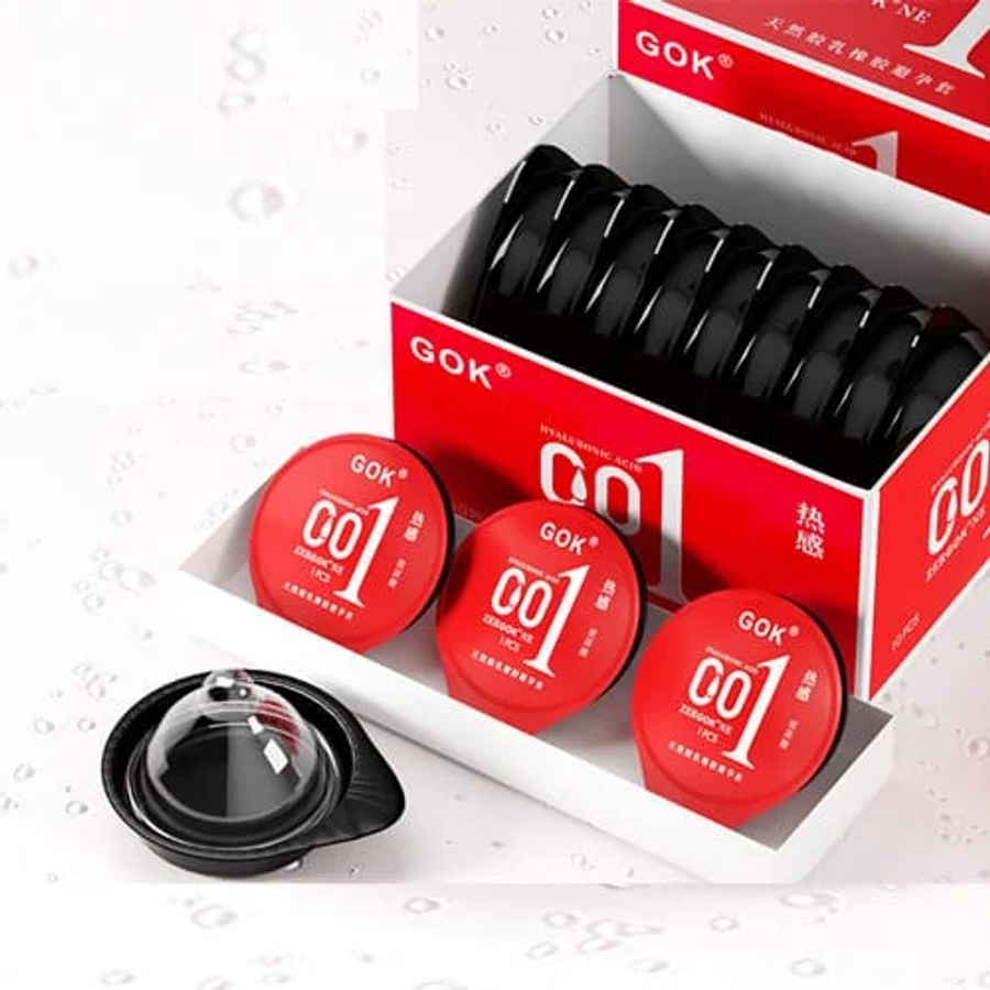 Bao Cao Su Siêu Mỏng 001 GOK Hộp 10 Cái Truyền Nhiệt Siêu Ấn Tượng [Mã CK-SP935611-05]