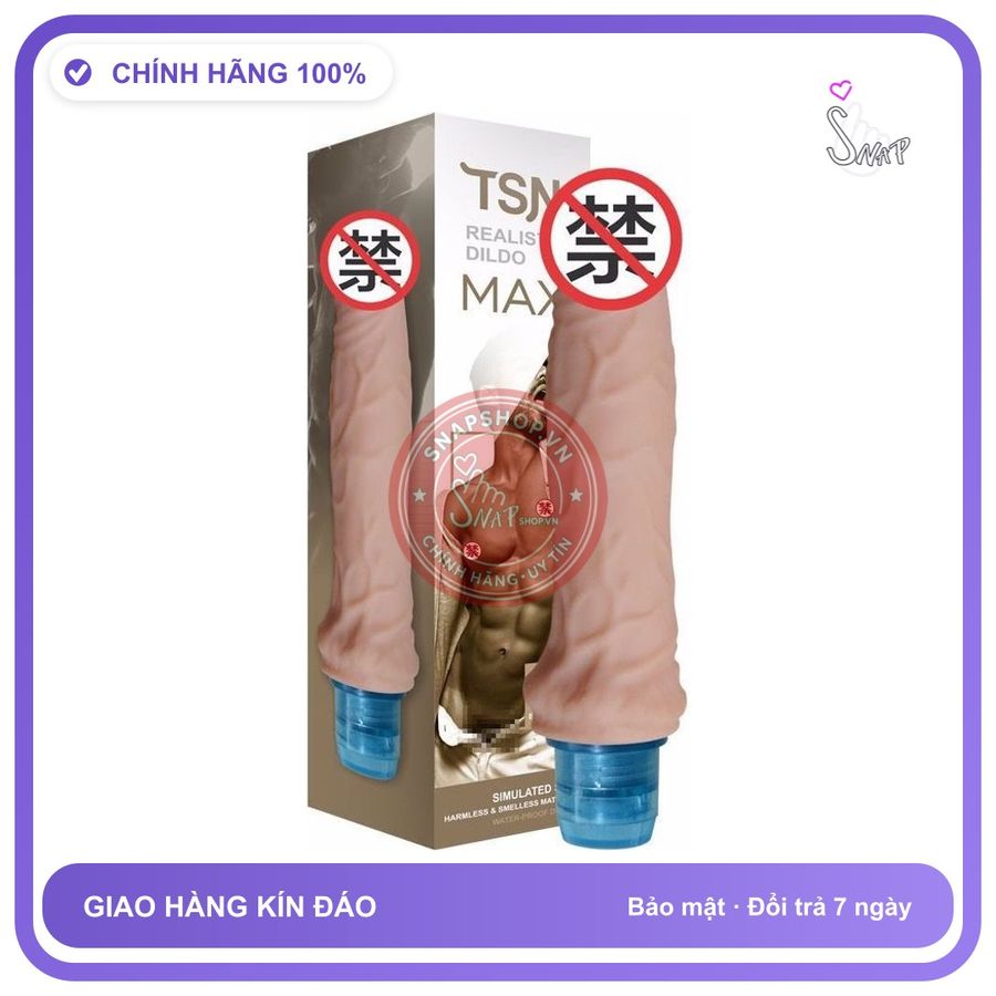 Dương Vật Tsn Max Rung chính hãng - chống nước, silicone cao cấp, chất liệu an toàn cho da - giao hàng che tên kín đáo