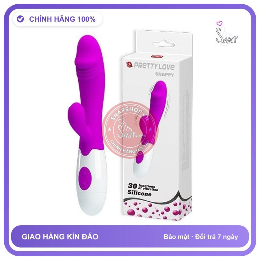 Dương Vật Kiểu Prettylove Snappy chính hãng - rung êm không tiếng động, silicone mềm mại, chất liệu an toàn cho da - giao hàng che tên kín đáo