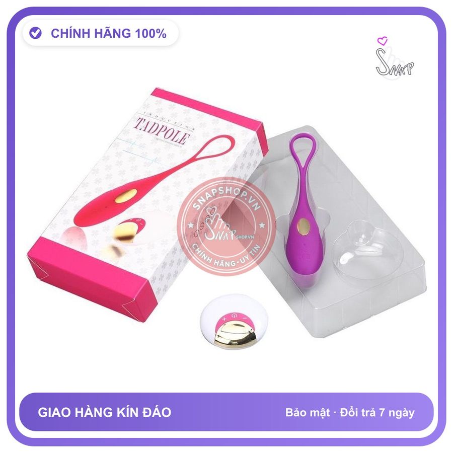 Trứng Rung Tadpole Điều Khiển Từ Xa chính hãng - sạc USB, silicone y tế, chất liệu an toàn cho da - giao hàng che tên kín đáo