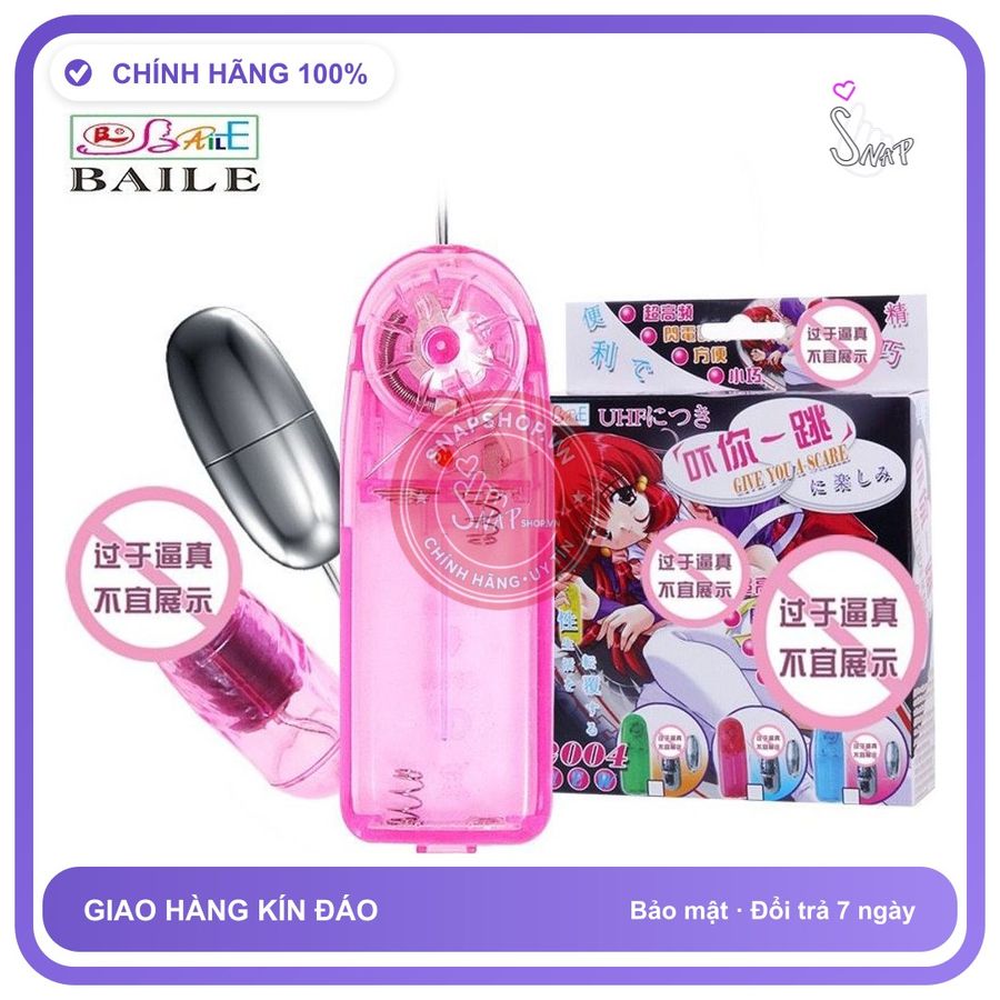Trứng Rung Cà Na Inox Hồng 2 Trứng (Baile) chính hãng - chất liệu an toàn cho da, dễ vệ sinh, êm ái khi dùng - giao hàng che tên kín đáo