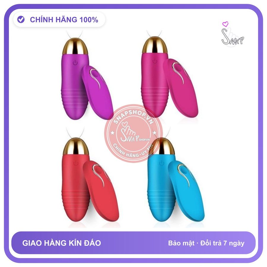 Trứng Rung Bana Sạc Điều Khiển Từ Xa chính hãng - sạc USB, chất liệu an toàn cho da, dễ vệ sinh - giao hàng che tên kín đáo