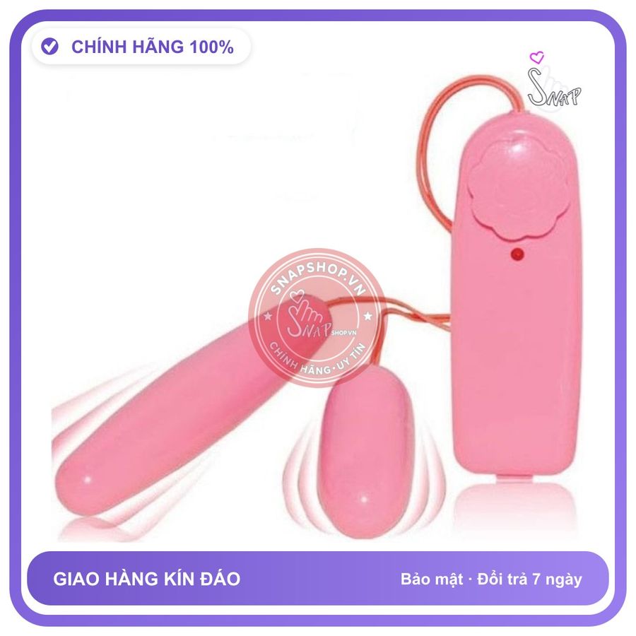 Trứng Rung Cà Na 2 Trứng chính hãng - sạc USB, chất liệu an toàn cho da, dễ vệ sinh - giao hàng che tên kín đáo