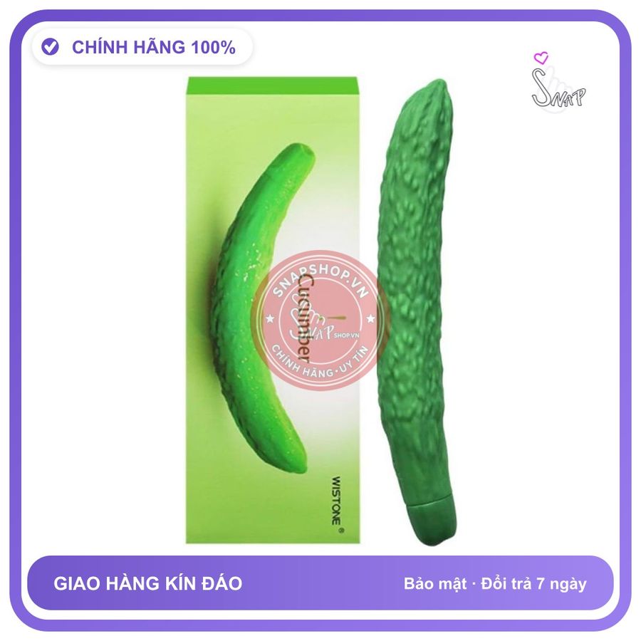 Hình Quả Dưa Chuột Rung Nhiều Chế Độ chính hãng - sạc USB, silicone mềm mại, chất liệu an toàn cho da - giao hàng che tên kín đáo