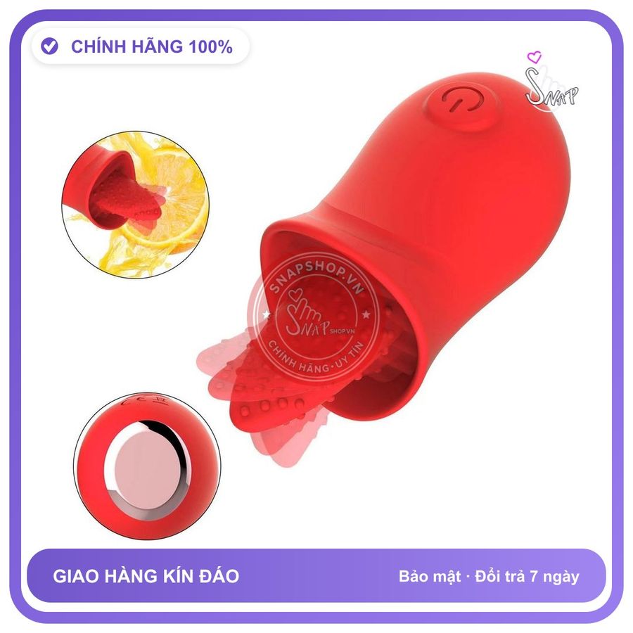Lưỡi Liếm Cunnilingus 10 Chế Độ chính hãng - 10 chế độ rung, sạc USB, chống nước - giao hàng che tên kín đáo