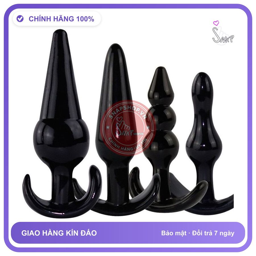 Bộ 4 Món Hậu Môn chính hãng - silicone mềm mại, chất liệu an toàn cho da, dễ vệ sinh - giao hàng che tên kín đáo