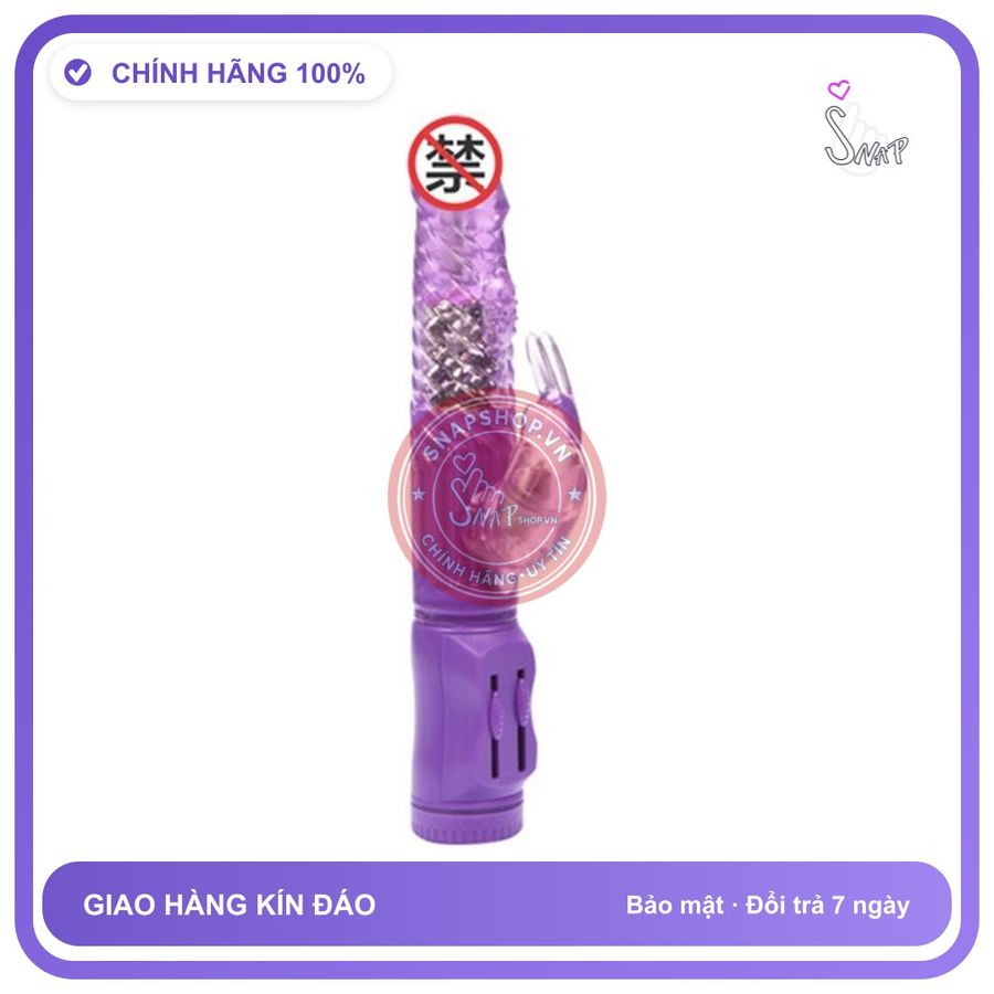 Dương Vật 3 Bin Rung Ngoáy chính hãng - chất liệu an toàn cho da, dễ vệ sinh, êm ái khi dùng - giao hàng che tên kín đáo