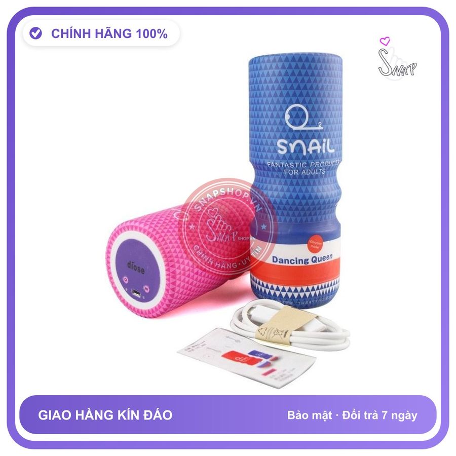 Âm Đạo Rung Snail Dancing Queen chính hãng - 15 chế độ rung, sạc USB, rung êm không tiếng động - giao hàng che tên kín đáo
