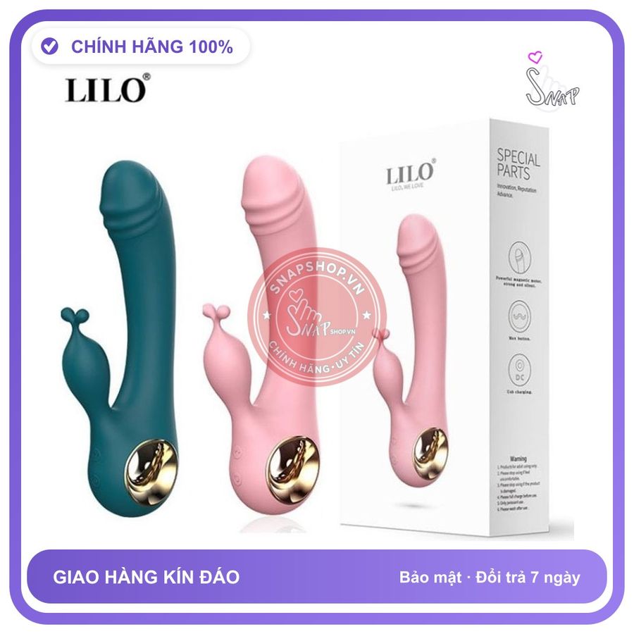 Dương Vật Kiểu Lilo Rung chính hãng - 12 chế độ rung, sạc USB, silicone y tế - giao hàng che tên kín đáo