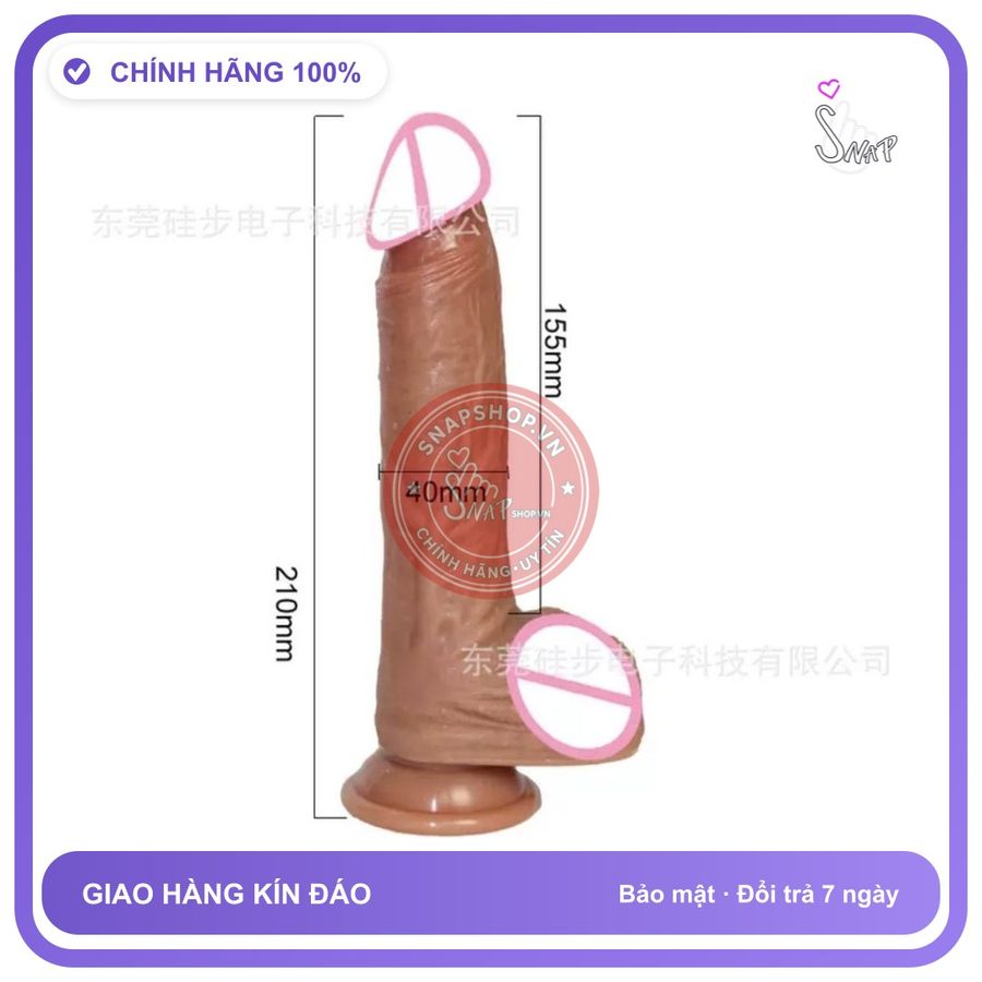 Dương Vật Đóng Komioh không Rung Size Lớn chính hãng - chất liệu an toàn cho da, dễ vệ sinh, êm ái khi dùng - giao hàng che tên kín đáo