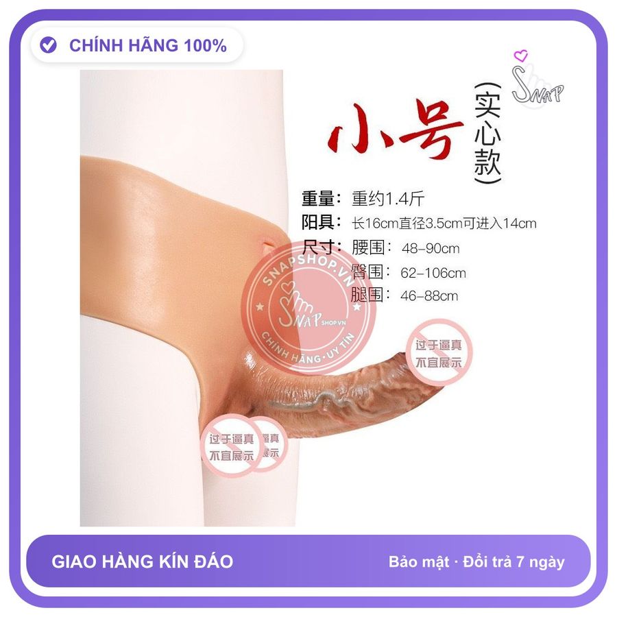 Quần Đeo Dương Vật Đặc Cao Cấp chính hãng - silicone cao cấp, chất liệu an toàn cho da, dễ vệ sinh - giao hàng che tên kín đáo