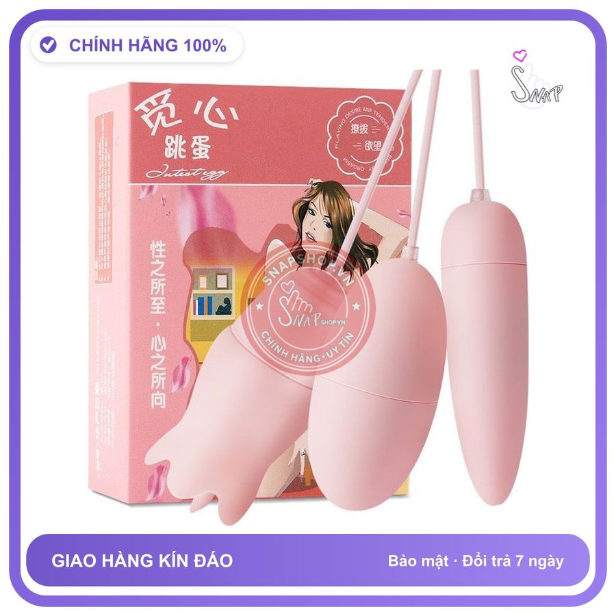 Bộ Trứng Rung Lưỡi Liếm 3 Trứng chính hãng - sạc USB, chống nước, silicone mềm mại - giao hàng che tên kín đáo