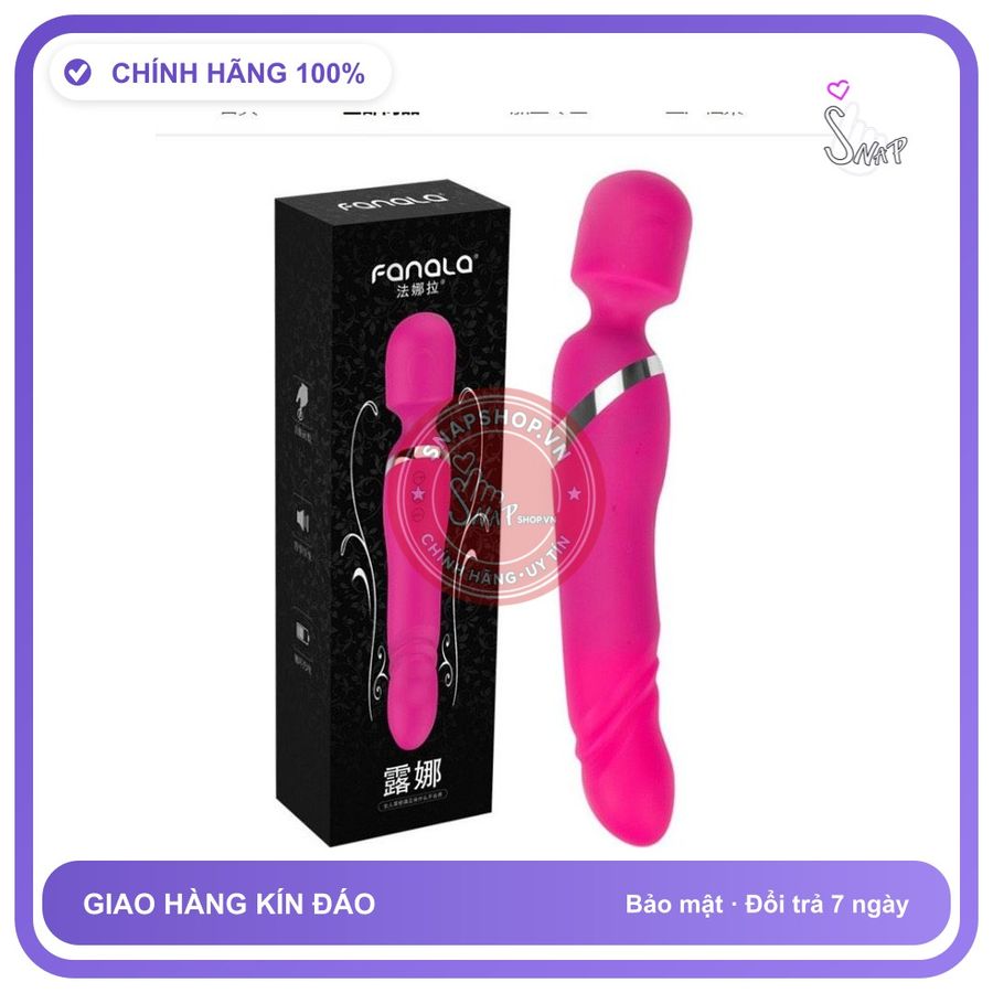 Chày Rung 2 Đầu Fanala Ngoáy chính hãng - silicone cao cấp, chất liệu an toàn cho da, dễ vệ sinh - giao hàng che tên kín đáo
