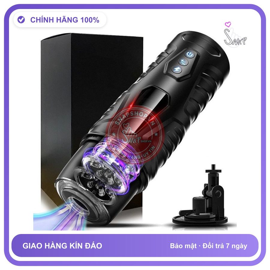 ÂM ĐẠO ĐÓNG Darth Vader XOAY THỤT chính hãng - 7 chế độ rung, silicone y tế, chất liệu an toàn cho da - giao hàng che tên kín đáo