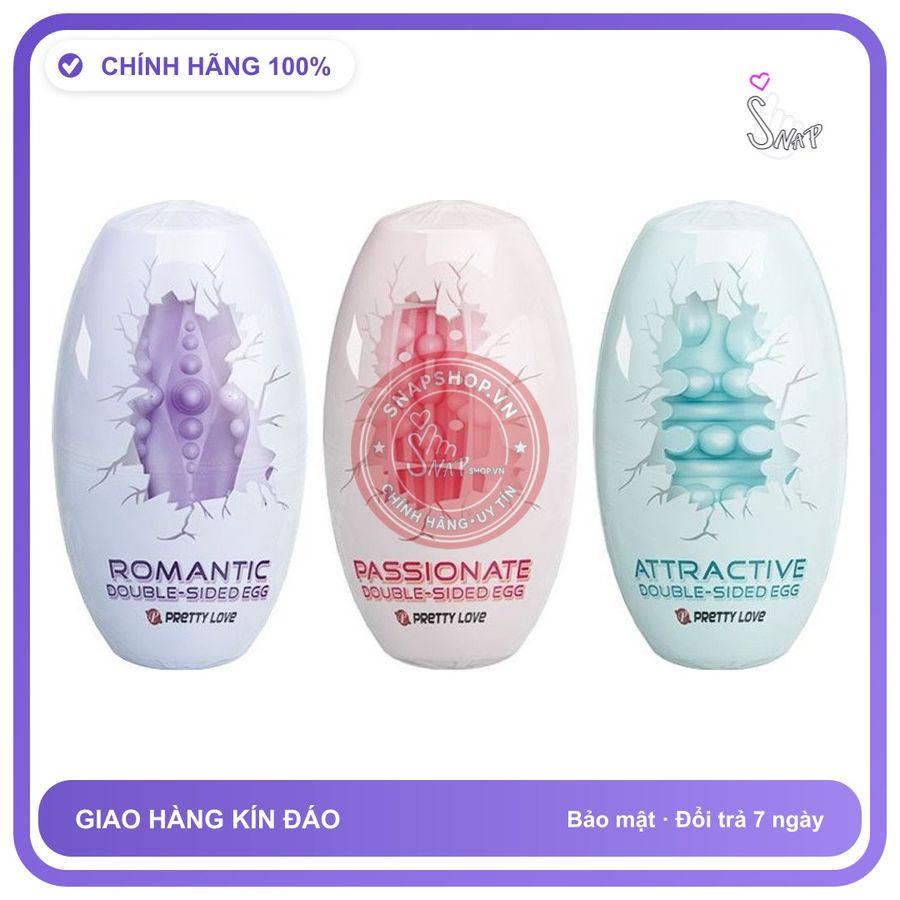 Trứng Ngỗng Prettylove chính hãng - chất liệu an toàn cho da, dễ vệ sinh, êm ái khi dùng - giao hàng che tên kín đáo