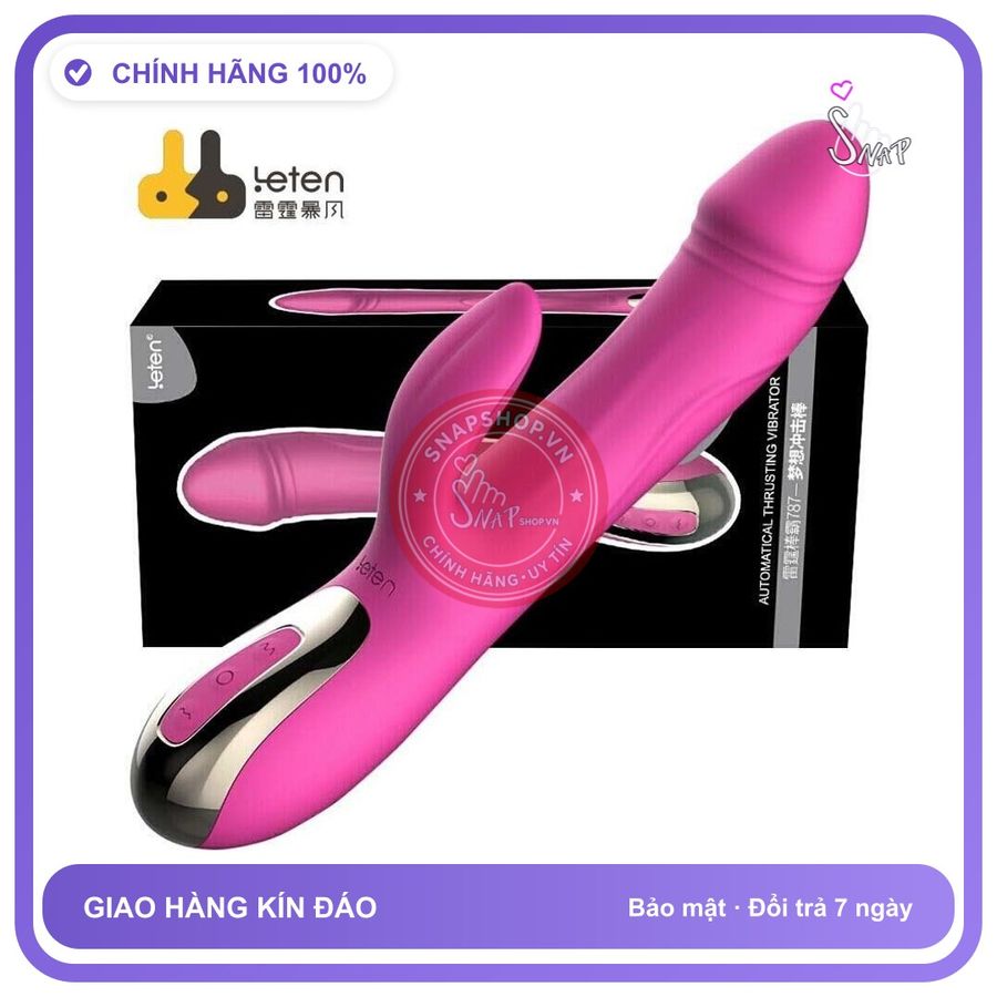 Dương Vật Leten rung nhấp chuyển động đẩy tới và lui Nhiệt chính hãng - sạc USB, rung nhấp chuyển động đẩy tới và lui tự động, silicone cao cấp - giao hàng che tên kín đáo