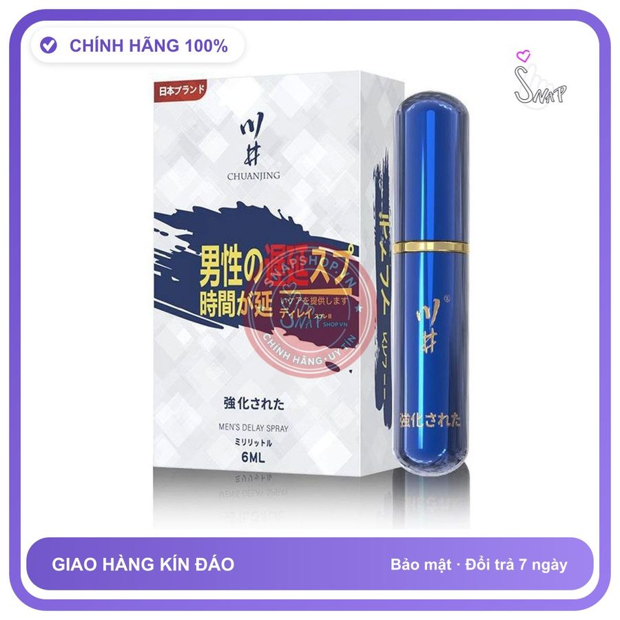 Xịt chống xuất tinh sớm ChuanJing Men’s Delay Spray 6ml chính hãng - kéo dài thời gian, chiết xuất thảo dược, thấm nhanh không nhờn rít - giao hàng che tên kín đáo