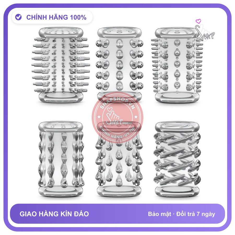 Bộ Đôn 6 Khúc Đủ Kiểu chính hãng - có gai nổi, ôm sát cảm giác thật, chất liệu latex an toàn - giao hàng che tên kín đáo