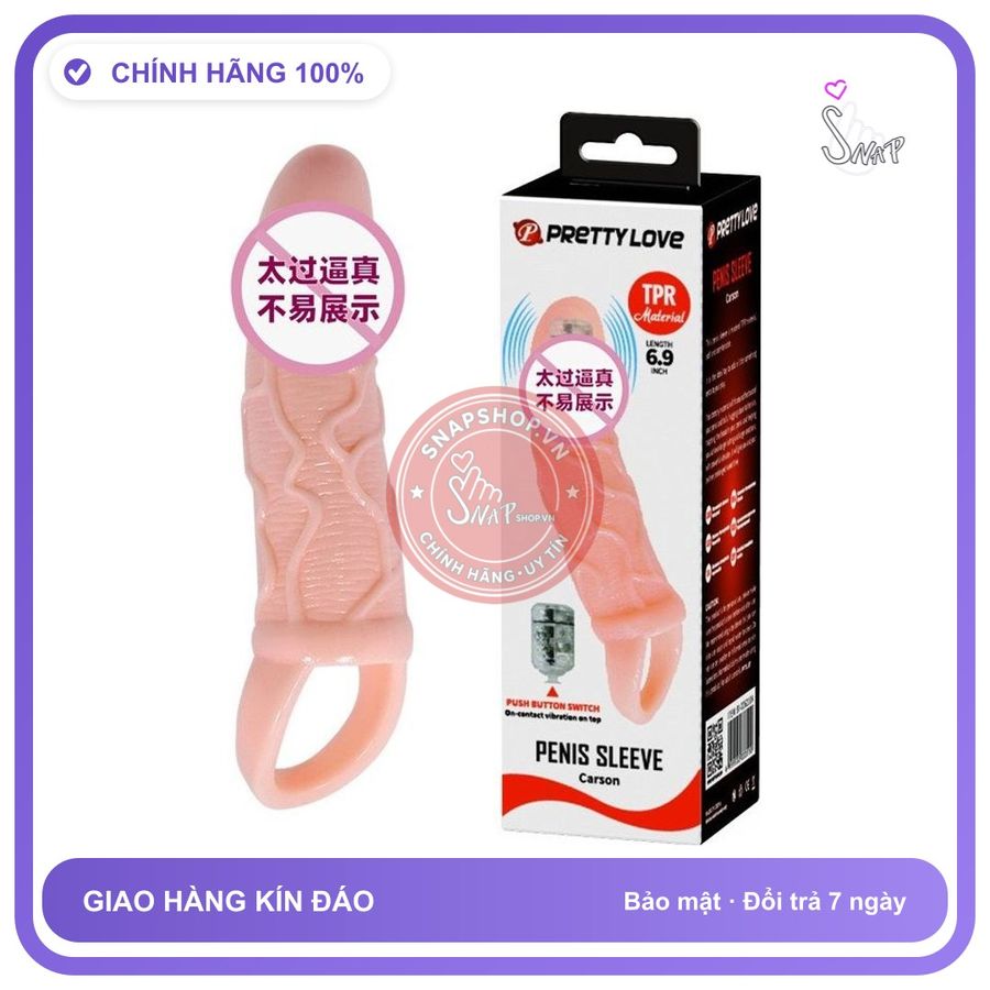 Bao Đôn Japan Prettylove Rung Đầu chính hãng - có gai nổi, hỗ trợ kéo dài, ôm sát cảm giác thật - giao hàng che tên kín đáo