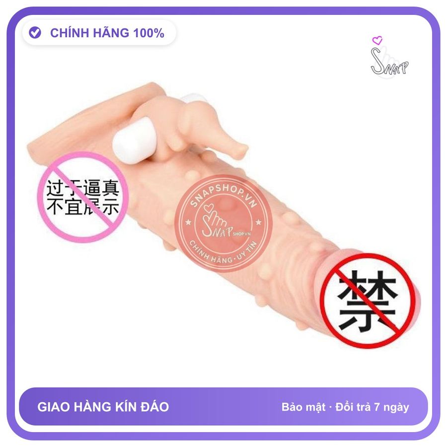 Bao Đôn Maxman Bi Voi Rung chính hãng - ôm sát cảm giác thật, chất liệu latex an toàn, hàng nhập khẩu - giao hàng che tên kín đáo