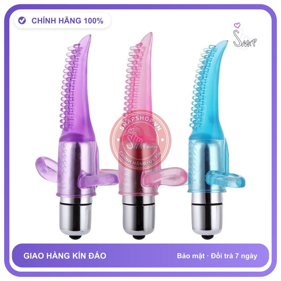Ngón Tay Lưỡi Rung Tongue Vibrating chính hãng - có gai nổi, ôm sát cảm giác thật, chất liệu latex an toàn - giao hàng che tên kín đáo