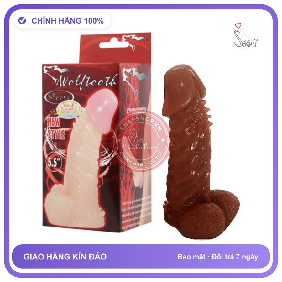 Bao Đôn New Style Nâu Có Bìu chính hãng - ôm sát cảm giác thật, chất liệu latex an toàn, hàng nhập khẩu - giao hàng che tên kín đáo