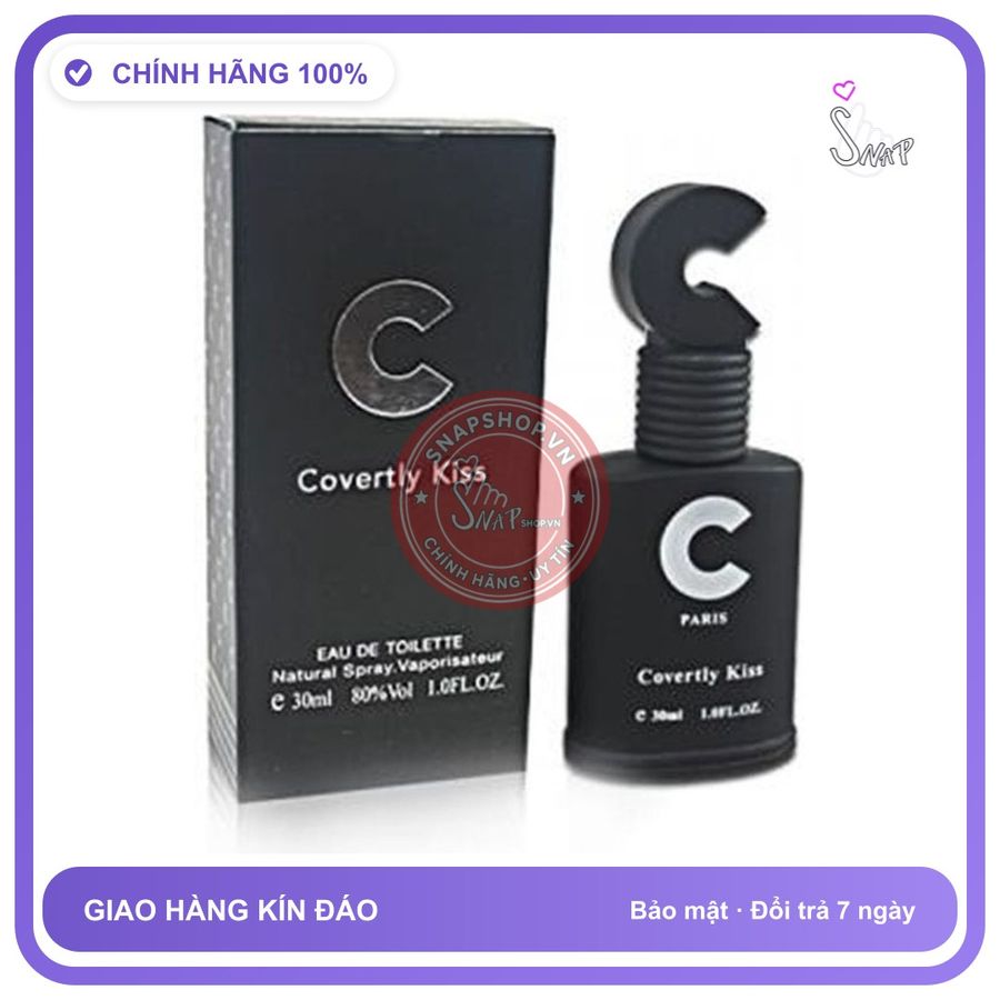 Nước Hoa Kd Covertly Kiss C Đen 30ml chính hãng - chất liệu an toàn cho da, dễ vệ sinh, êm ái khi dùng - giao hàng che tên kín đáo