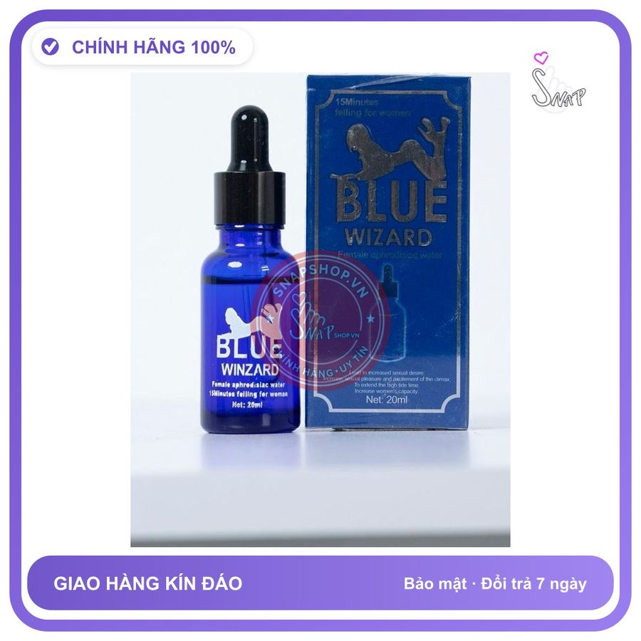 Thuốc Kd Nữ Dạng Nước Blue Wizard 10ml chính hãng - chất liệu an toàn cho da, dễ vệ sinh, êm ái khi dùng - giao hàng che tên kín đáo