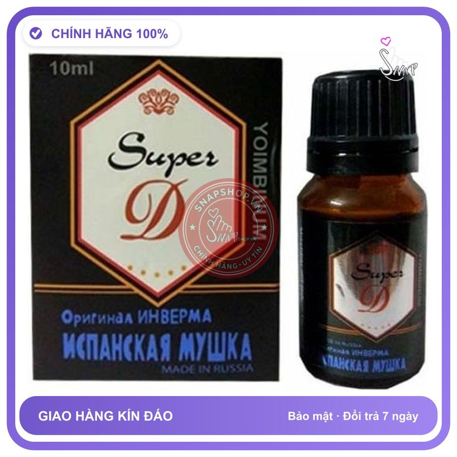Thuốc Kd Nữ Dạng Nước Super D 10ml chính hãng - chất liệu an toàn cho da, dễ vệ sinh, êm ái khi dùng - giao hàng che tên kín đáo