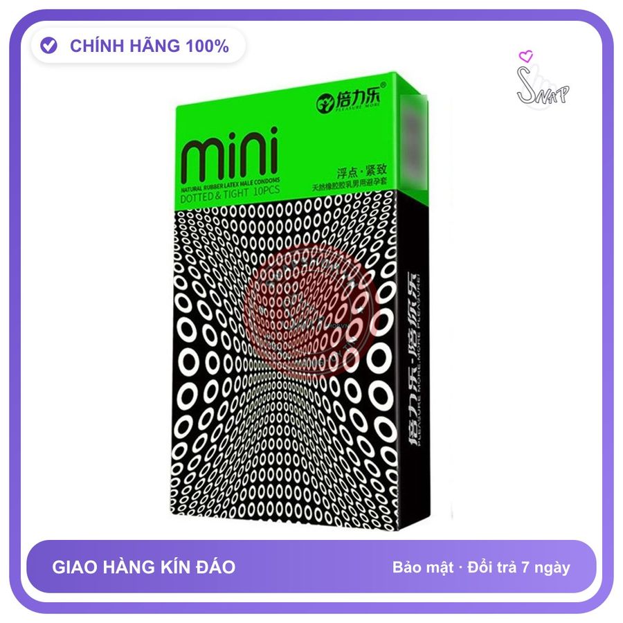Bao Cao Su Mini Xanh Hộp 10 Cái ( chính hãng - siêu mỏng, có gai nổi, ôm sát cảm giác thật - giao hàng che tên kín đáo