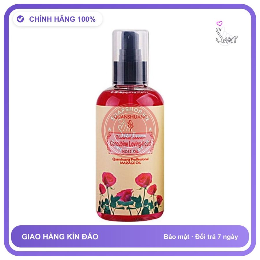 Dầu Massage Toàn Thân Hoa Hồng 200ml chính hãng - dung tích 200ml, dịu nhẹ an toàn, dịu nhẹ an toàn cho da - giao hàng che tên kín đáo
