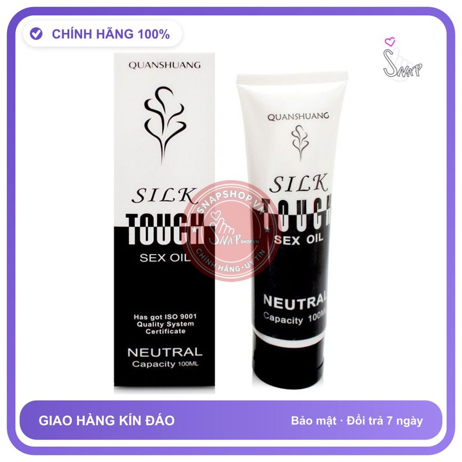 Gel Bôi Trơn Silk Touch 100ml chính hãng - gốc nước không dính rít, dung tích 100ml, dịu nhẹ an toàn cho da - giao hàng che tên kín đáo