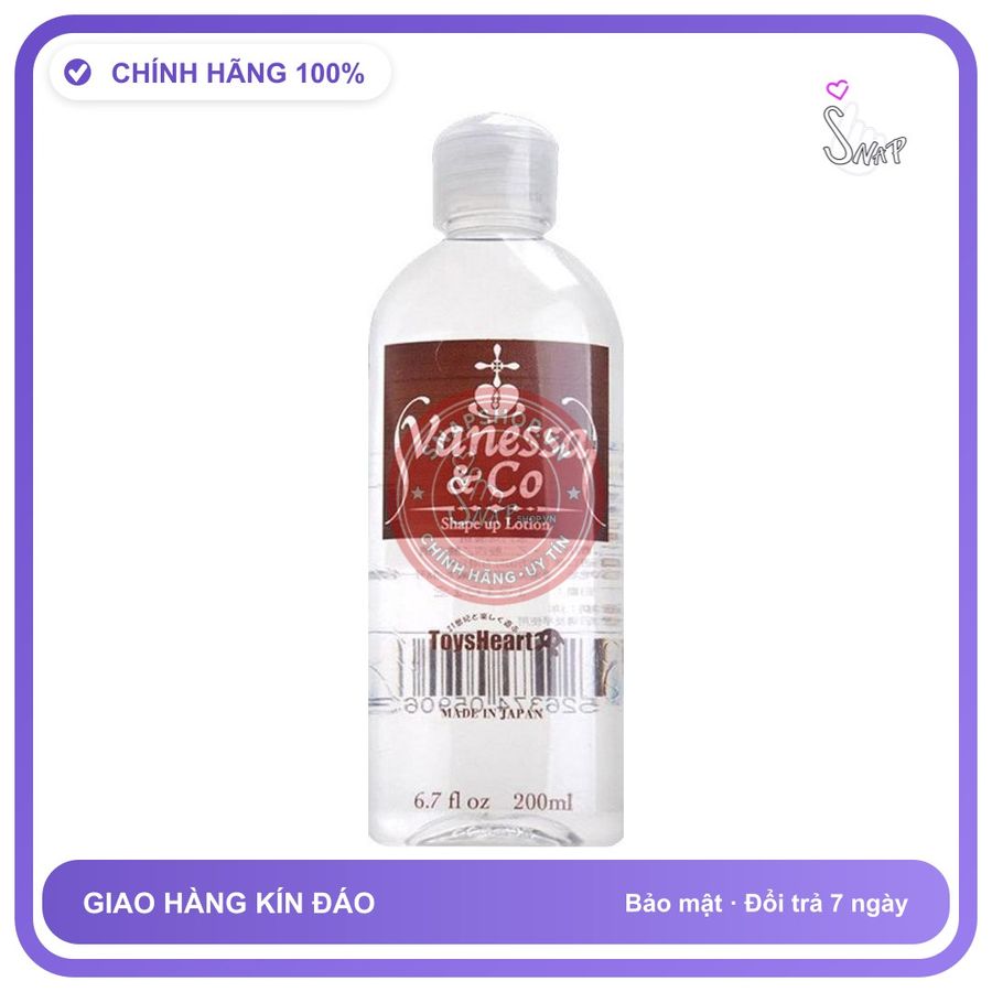 Gel Bôi Trơn Vanessa 200ml chính hãng - gốc nước không dính rít, dung tích 200ml, dịu nhẹ an toàn cho da - giao hàng che tên kín đáo